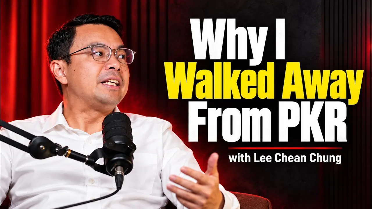 Thumbnail asal TheGoodCastShow menampilkan Lee Chean Chung dengan teks Why I Walked Away From PKR